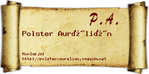 Polster Aurélián névjegykártya